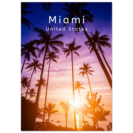 Miami Sonnenuntergang Poster