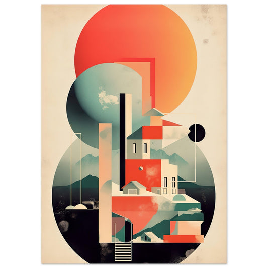 Abstrakt Vintage Architektur Poster