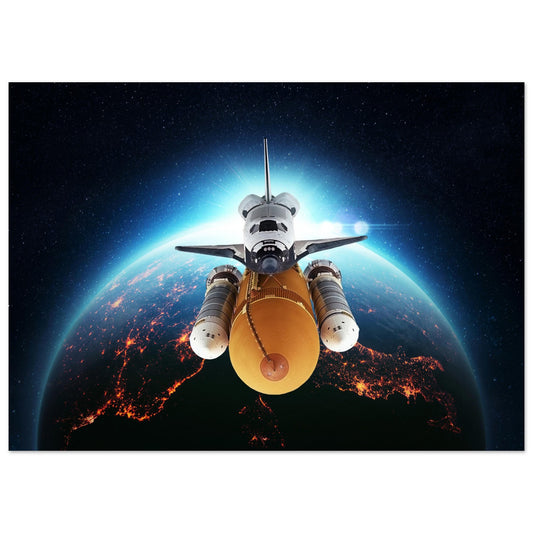 Space Shuttle über der Erde Poster