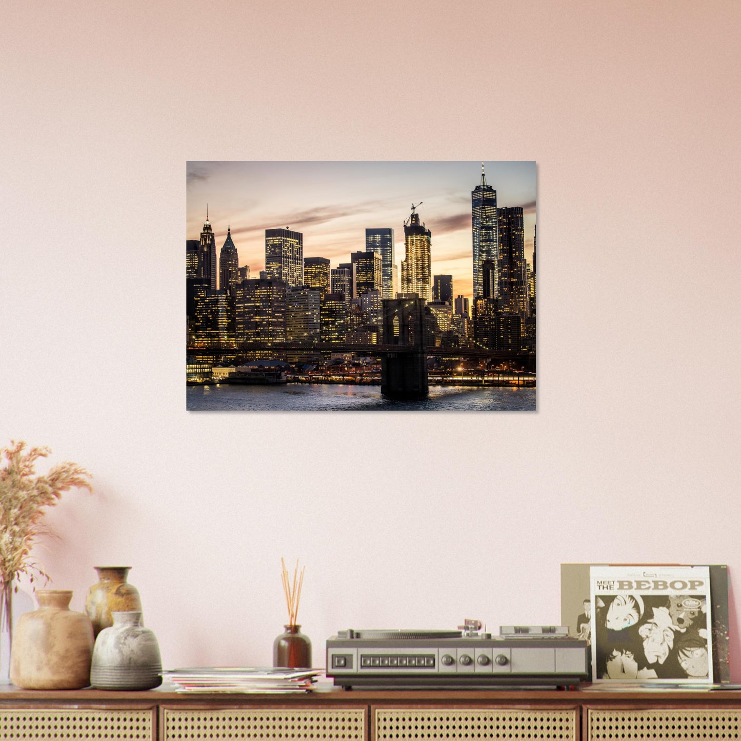 New York City Skyline Abendlicht Poster