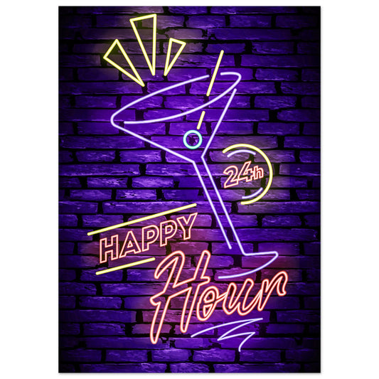 Cocktail Happy Hour Poster
