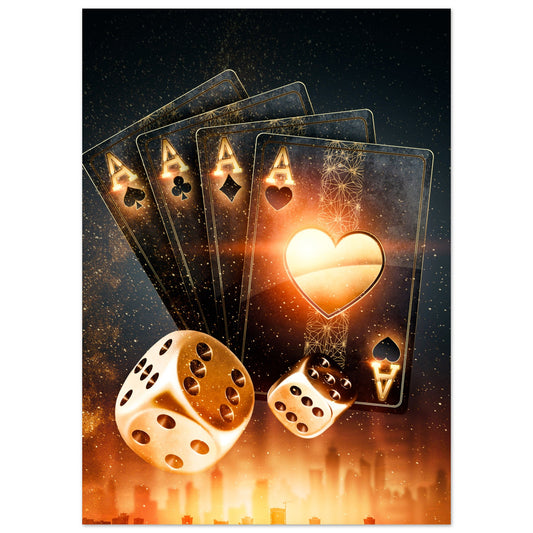 Glücksspiel Karten Poster
