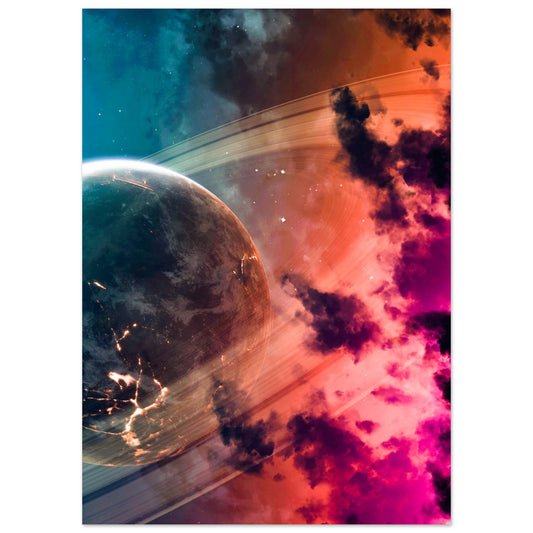 Weltall Galaxie Planet Poster