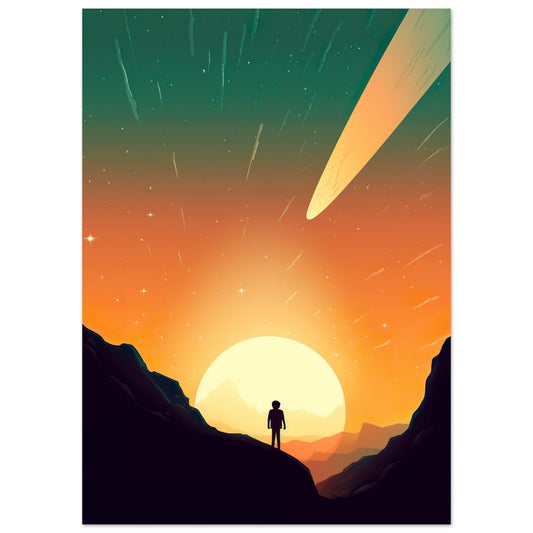 Astronaut auf Planet Poster