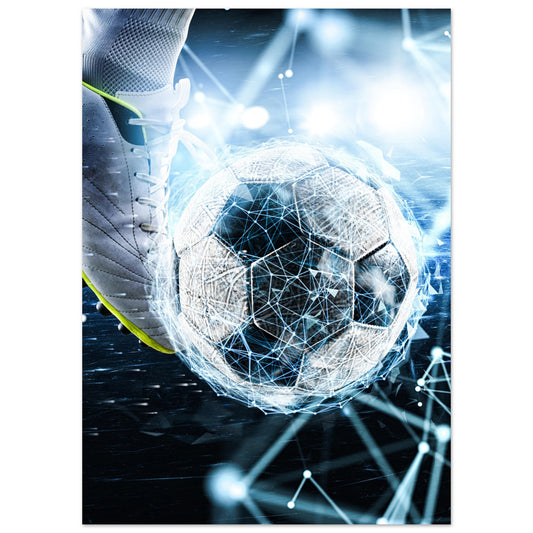Fußball Torschuss Poster