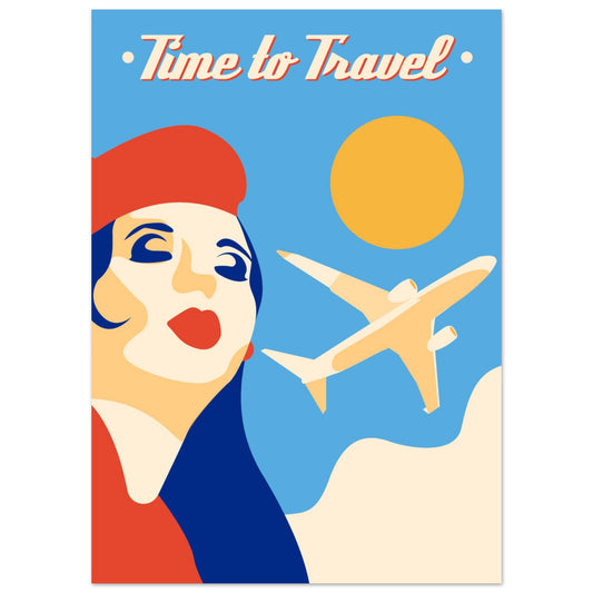 Time To Travel Retro Poster